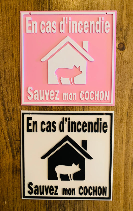 Affichette personnalisée (Incendie)